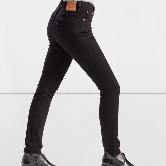 levi's 501 skinny black slate